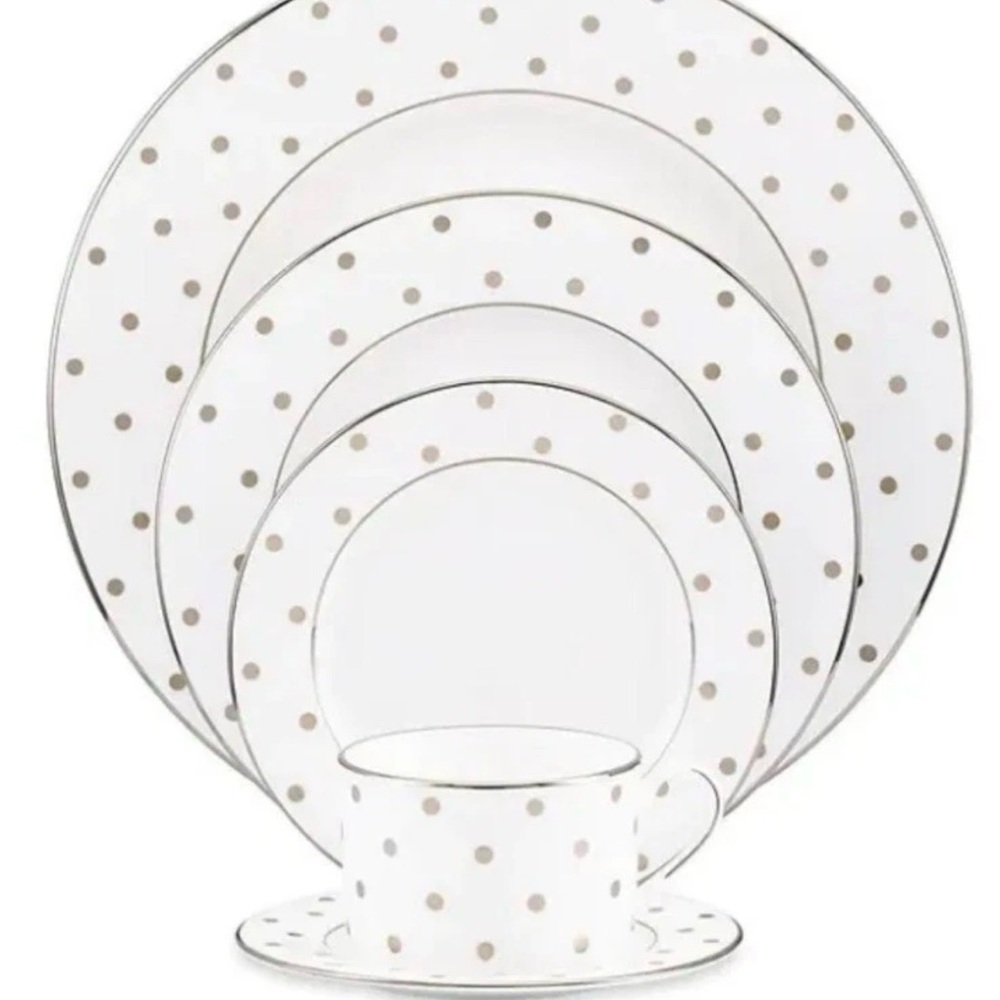 kate spade Larabie Road Platinum 5 Piece Dinnerware Set (3 sets - read listing)